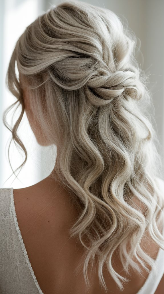 half up twist curls hairstyle