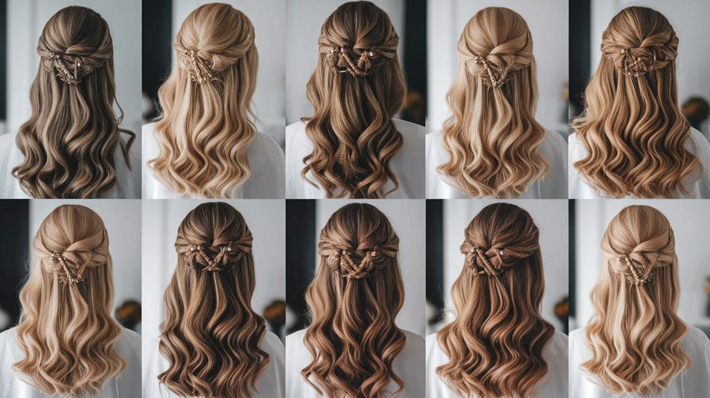 half updos for volume