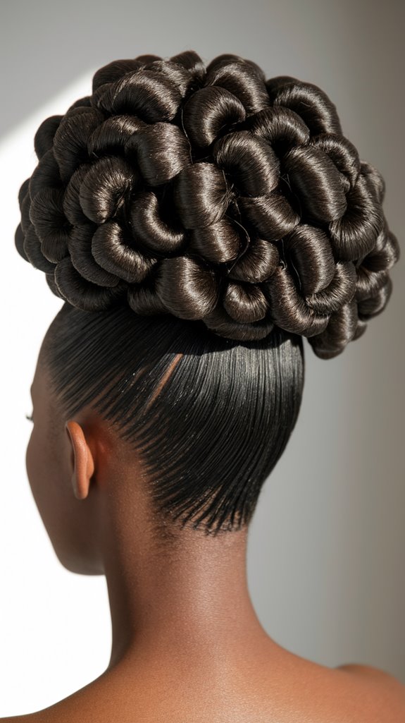 high puff with flipped edge