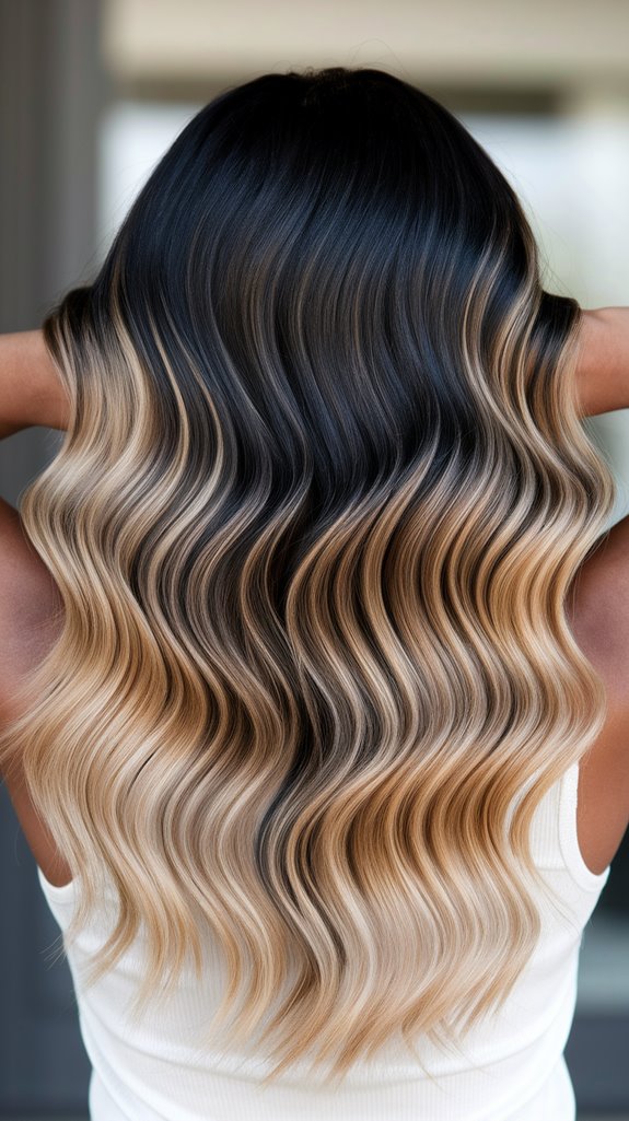 honey blonde ombr elegance