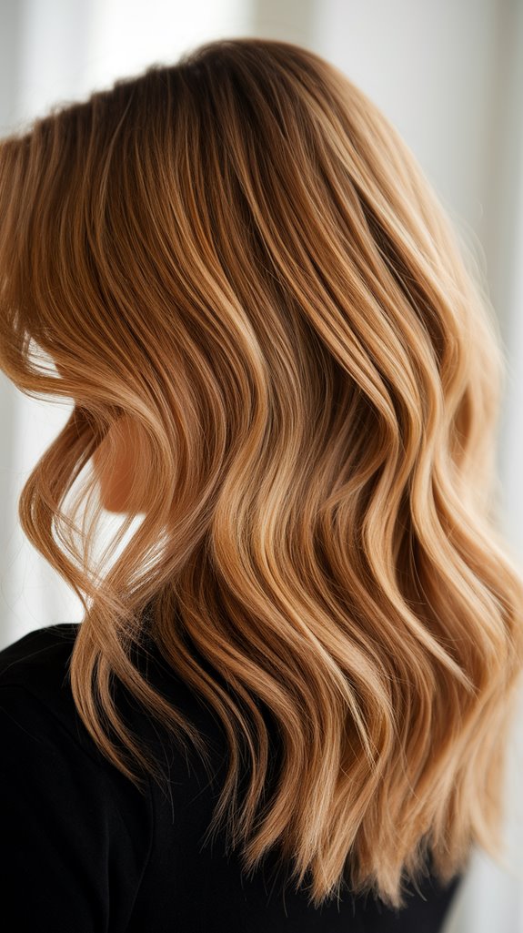 honey brown layered hairstyle