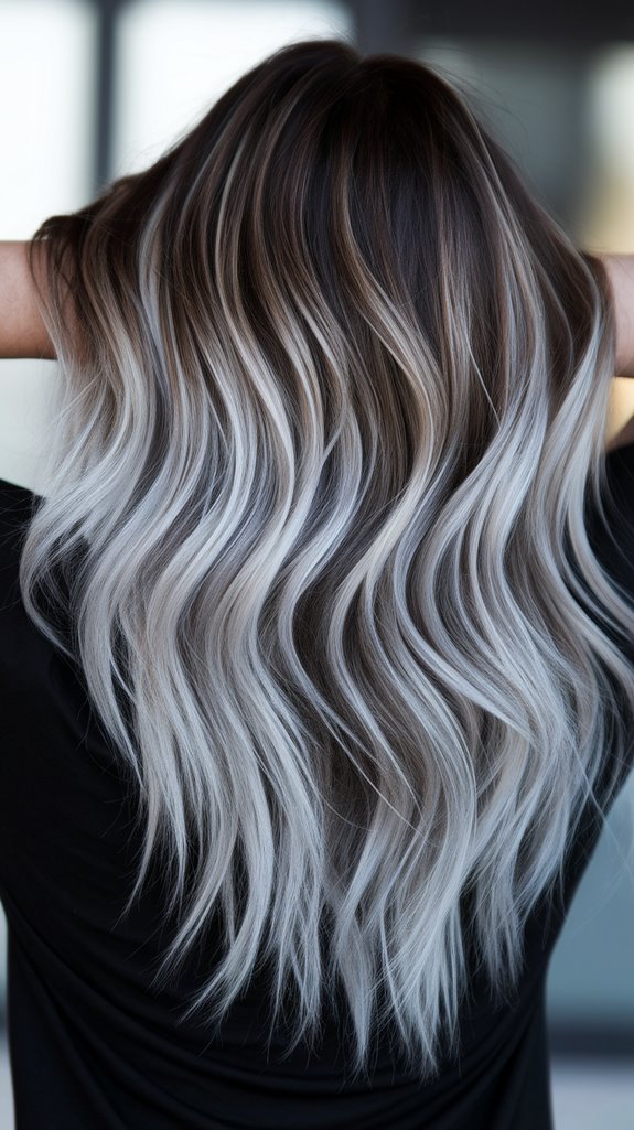 ice blonde contrast highlights