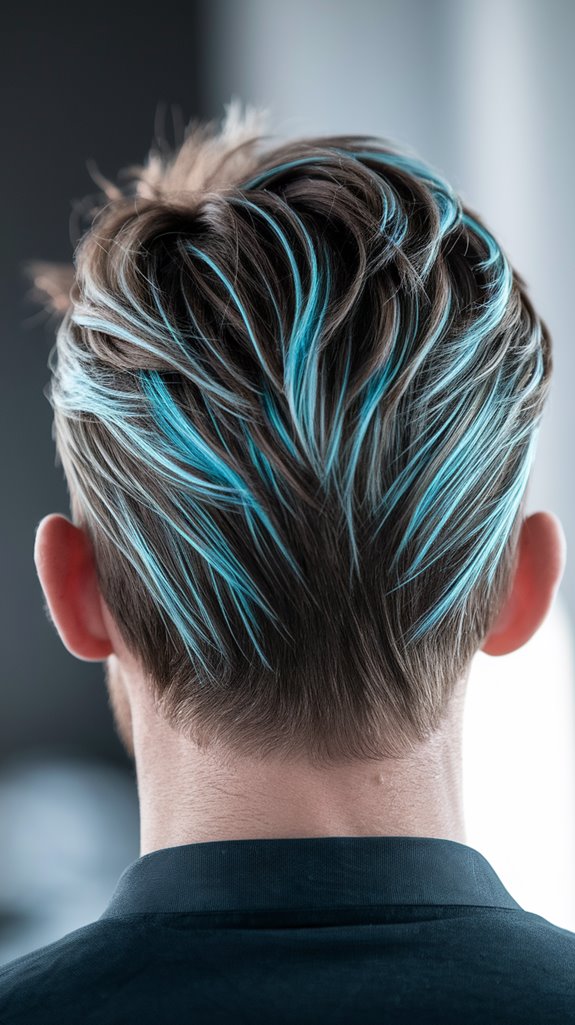 icy blue hair accents