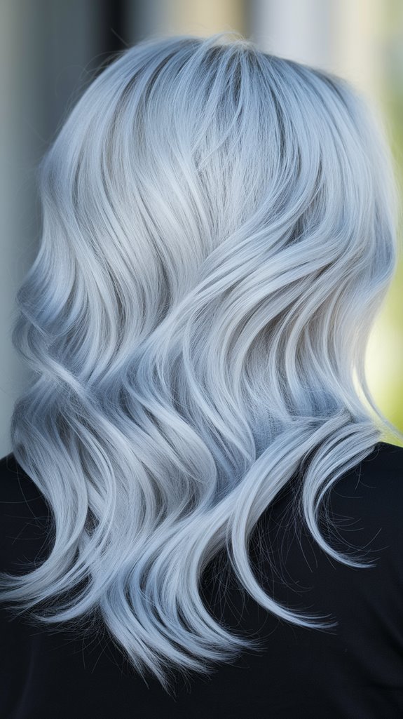 icy platinum with silver highlights