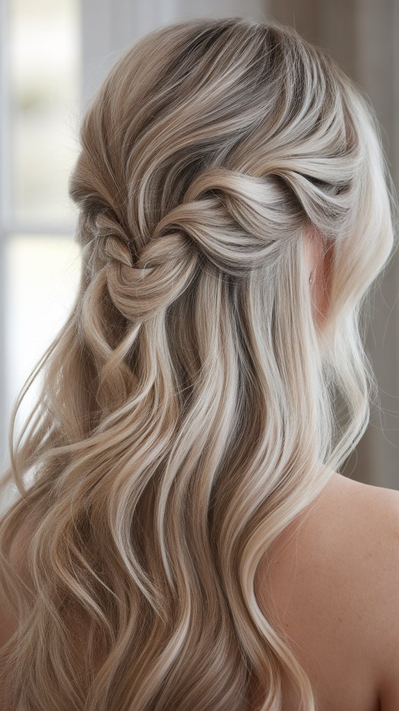 layered fishtail braid updo