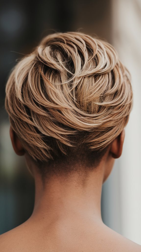 layered pixie cut hairstyle