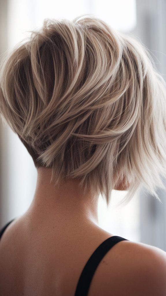 long pixie hairstyle bangs