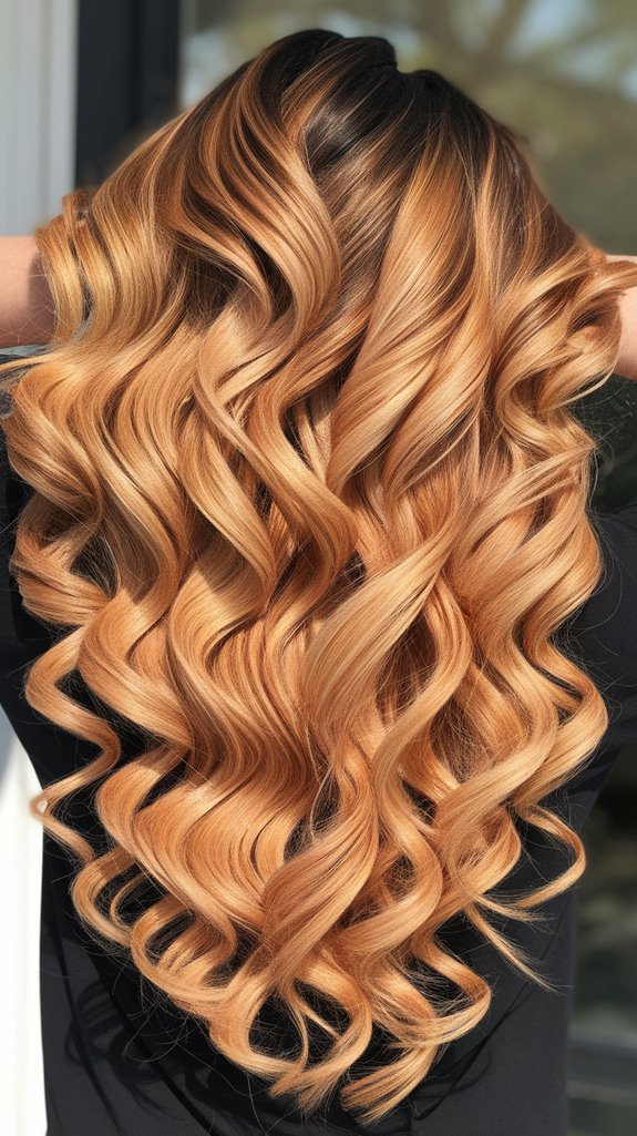 luminous honey blonde balayage