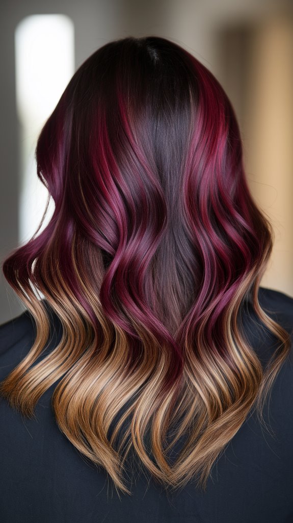 luxurious burgundy gold accents