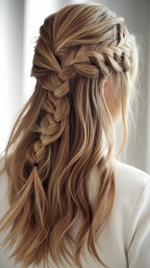 messy braid with waves