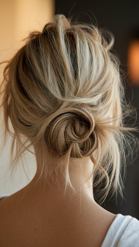 messy low bun elegance