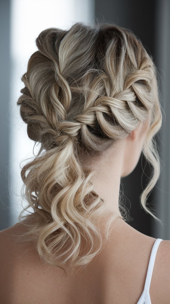 messy low ponytail twists