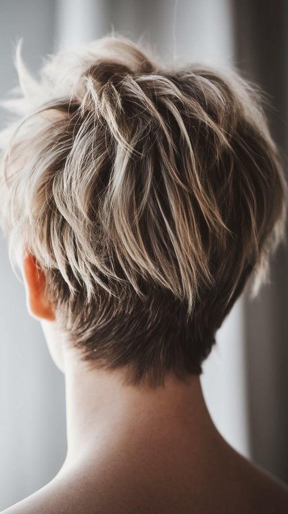 messy pixie hairstyle bangs