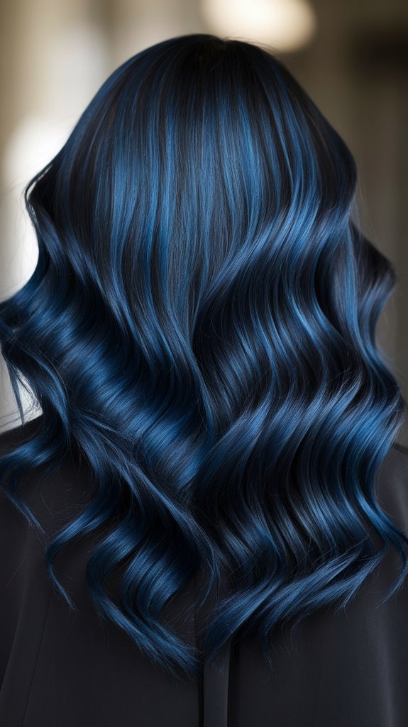midnight blue hair transformation