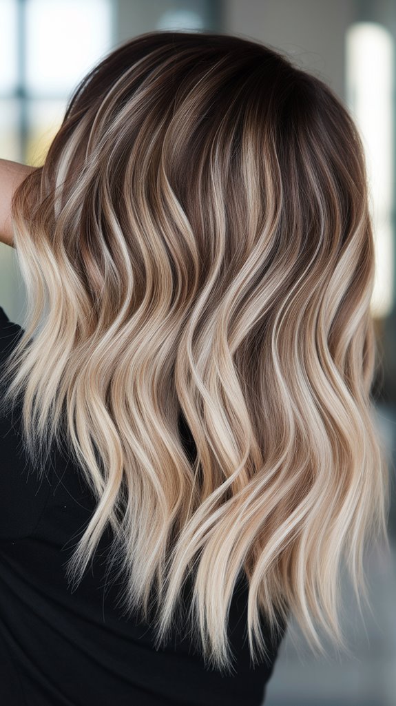 mocha brown balayage highlights