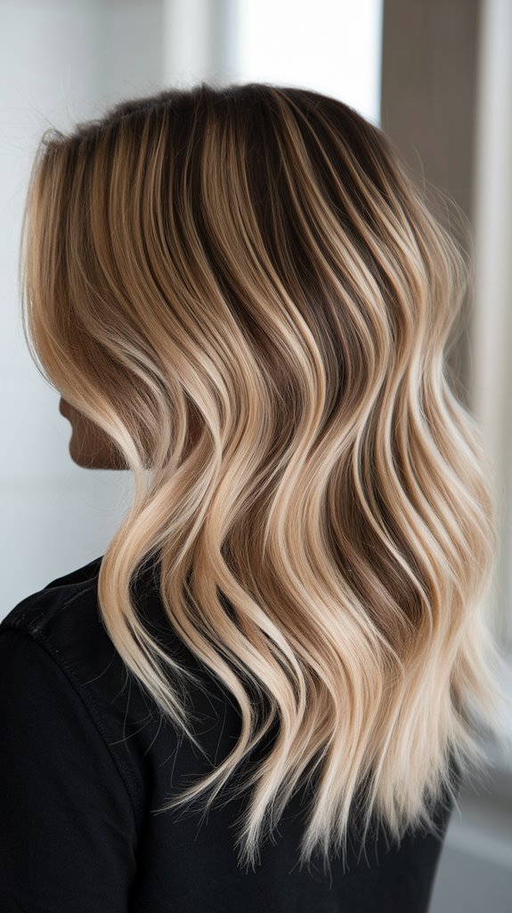 natural brunette blonde balayage