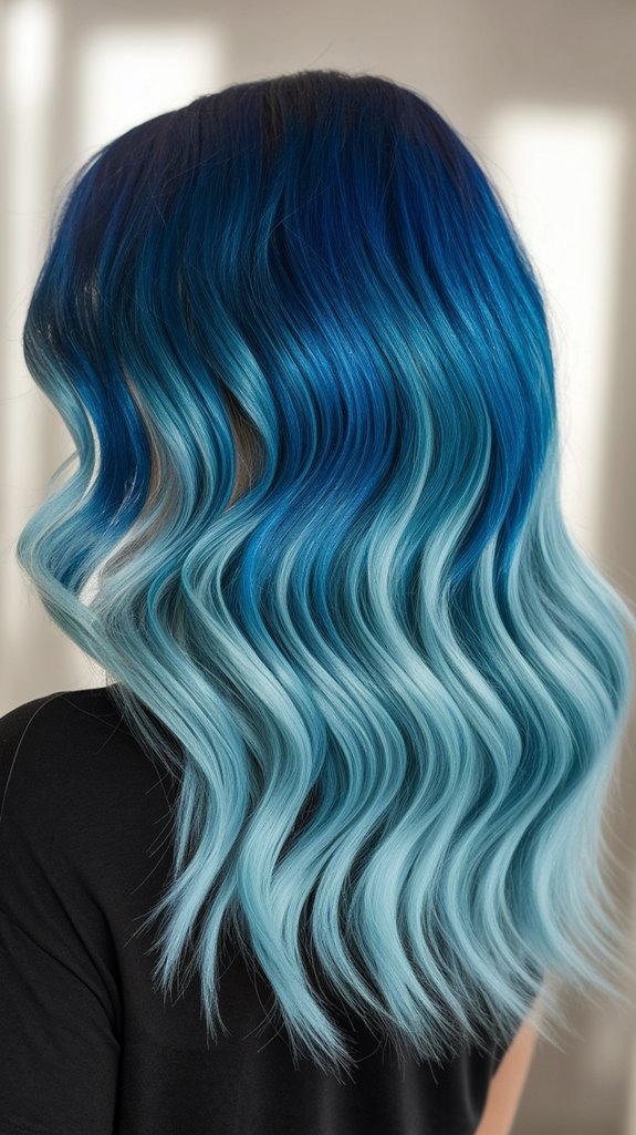 ombre blue azure gradient
