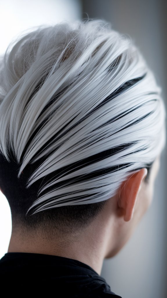 platinum blonde with black underlayers