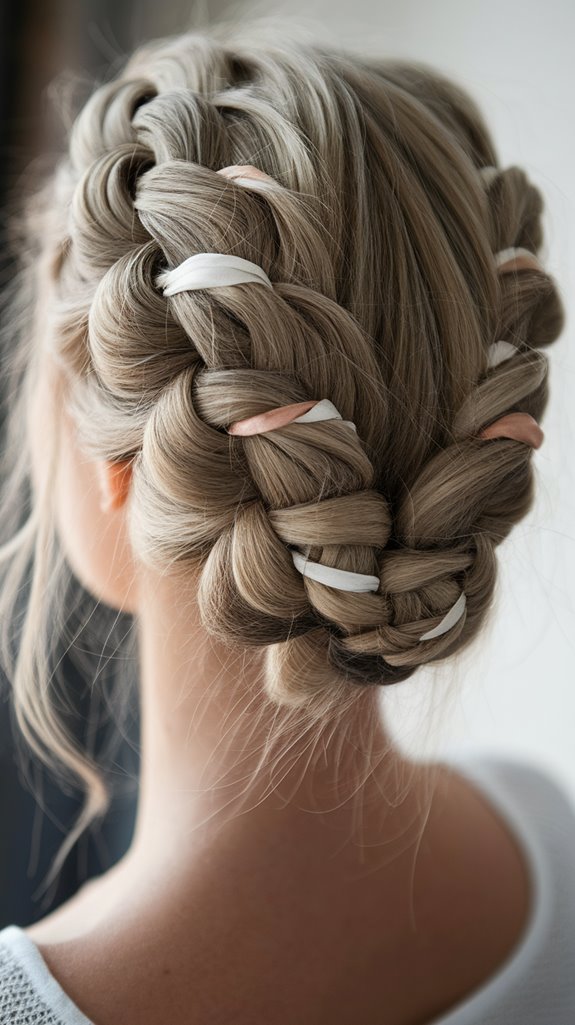 playful bubble braid accents