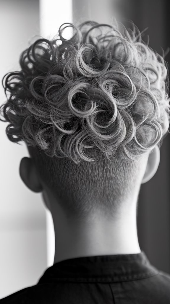 playful curly pixie cut