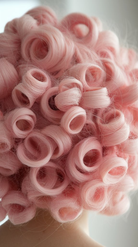 playful pastel pink curls