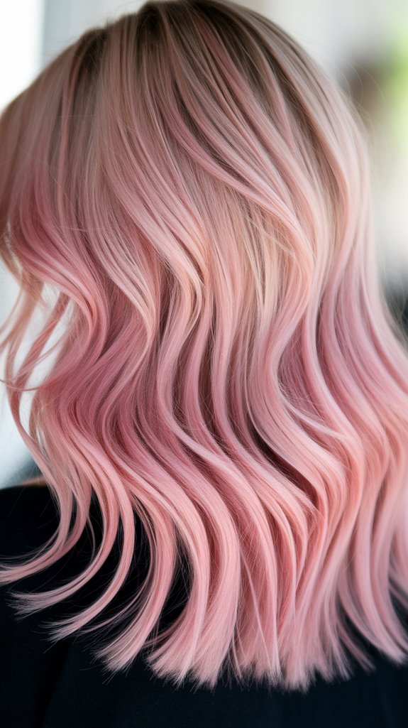 playful vibrant pink highlights