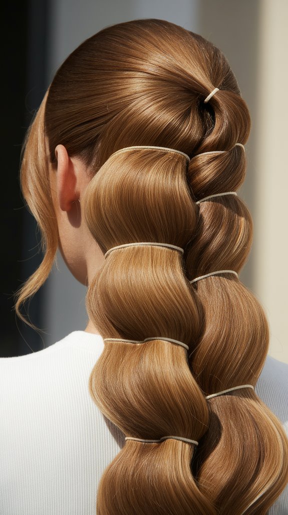 playful voluminous bubble ponytail