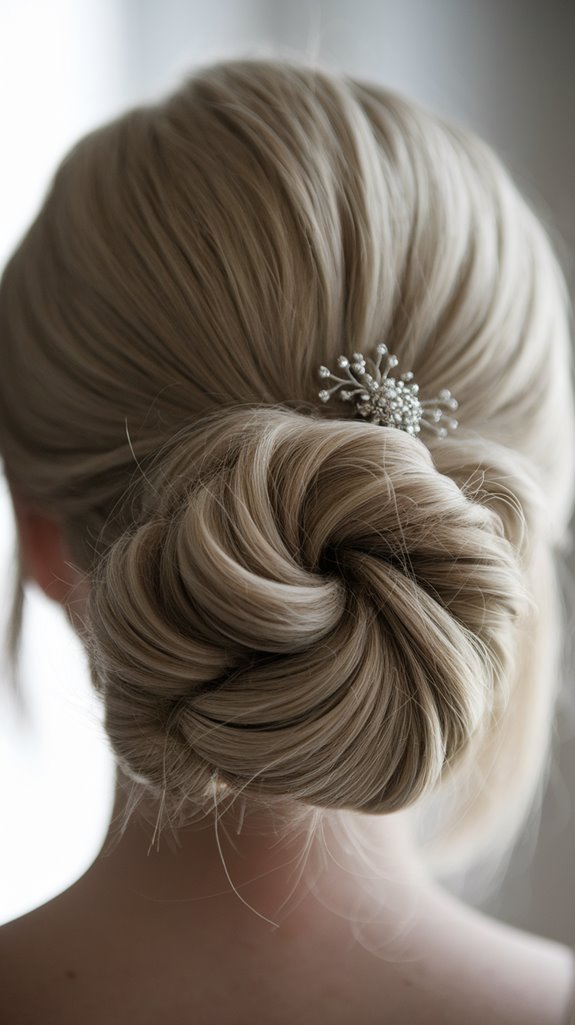 polished rolled updo elegance