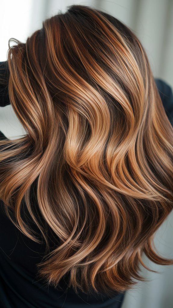 radiant chestnut brown highlights