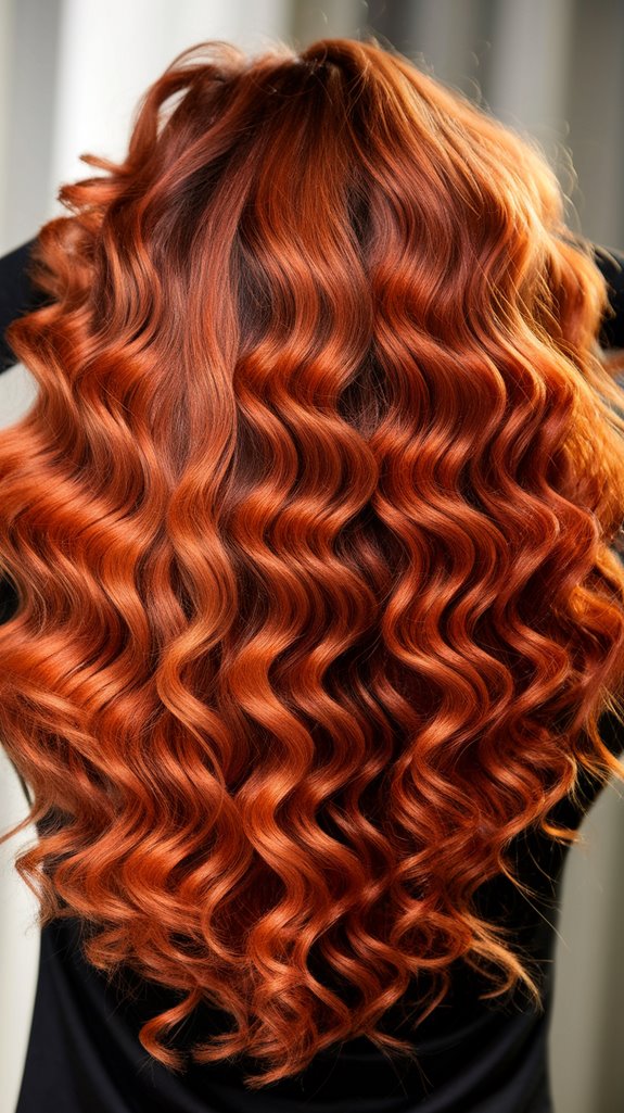 radiant copper curls shine