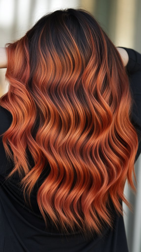 radiant copper sunset hair