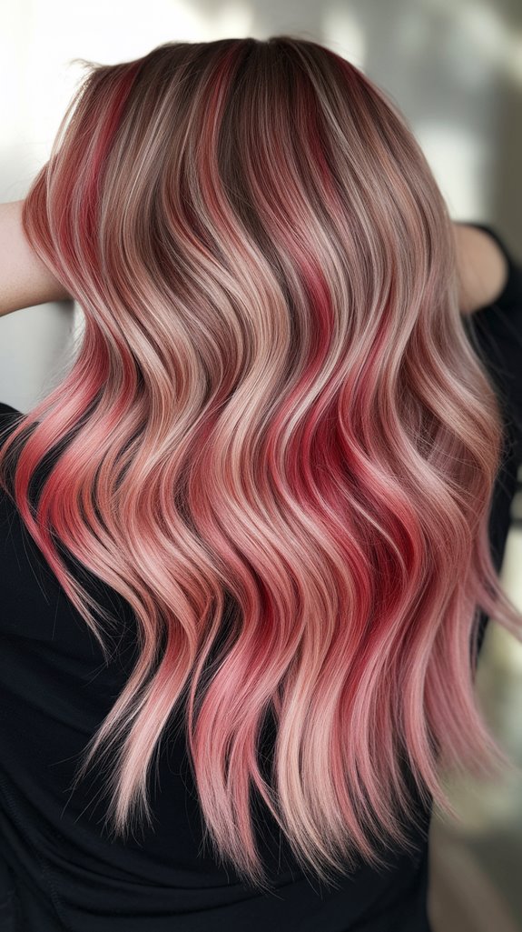 radiant rose gold hair