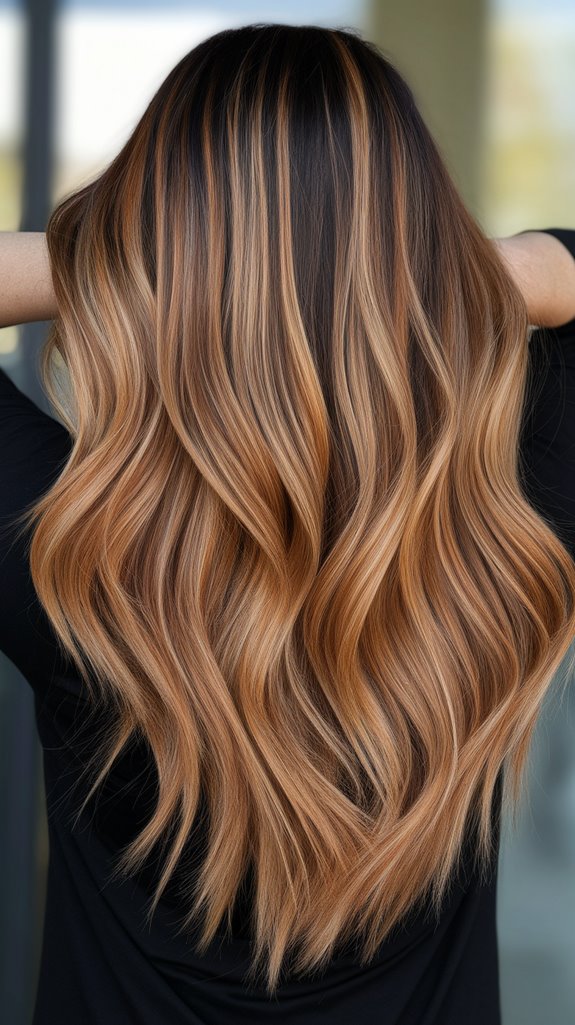 radiant warm honey balayage