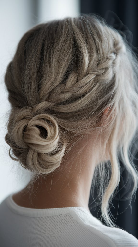 relaxed low bun style