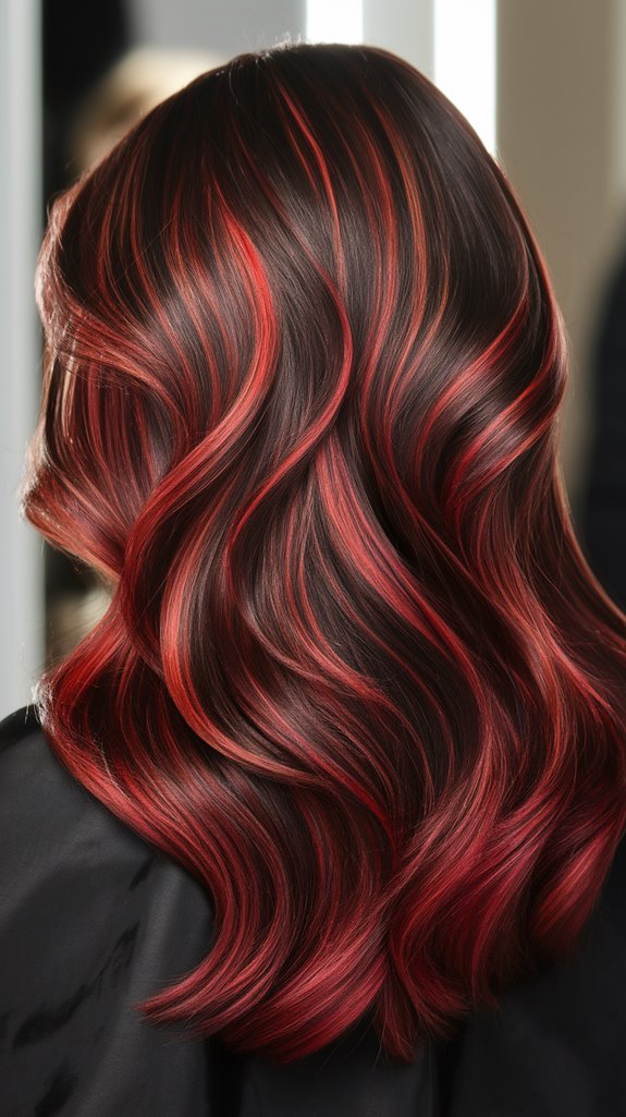 rich auburn with accents