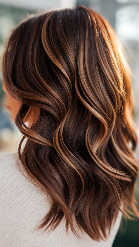 rich chocolate layered hairstyle