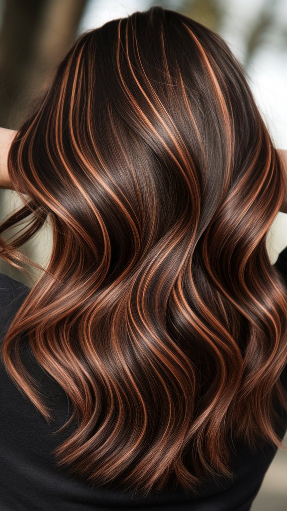 rich chocolate with auburn