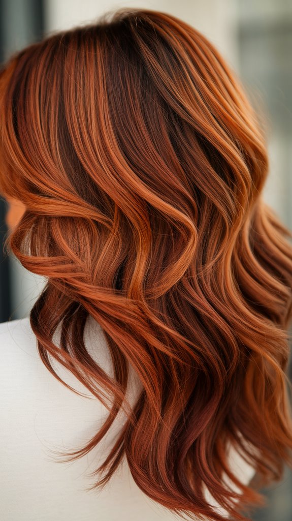 rich mahogany with auburn