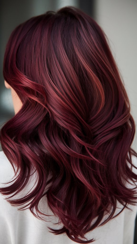 rich regal burgundy hues