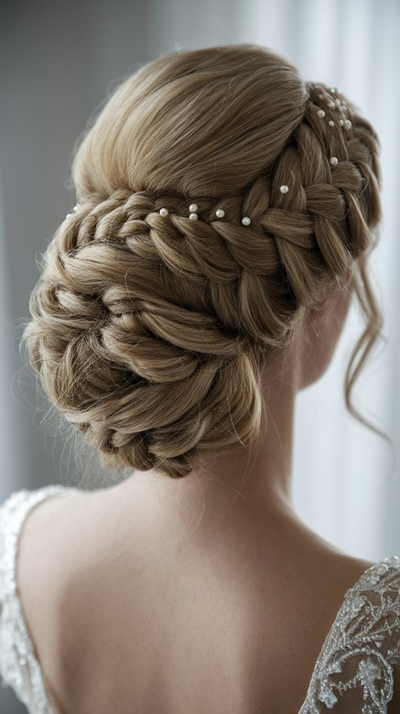 romantic braided updo elegance