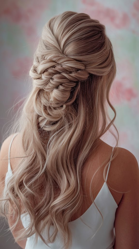 romantic half up twist hairstyle