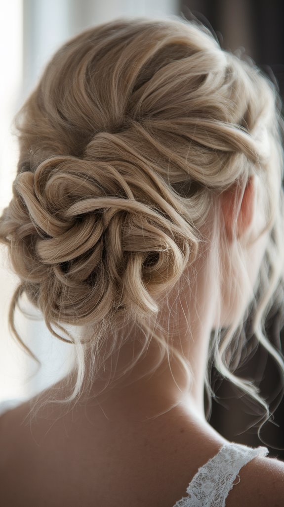 romantic loose chignon elegance