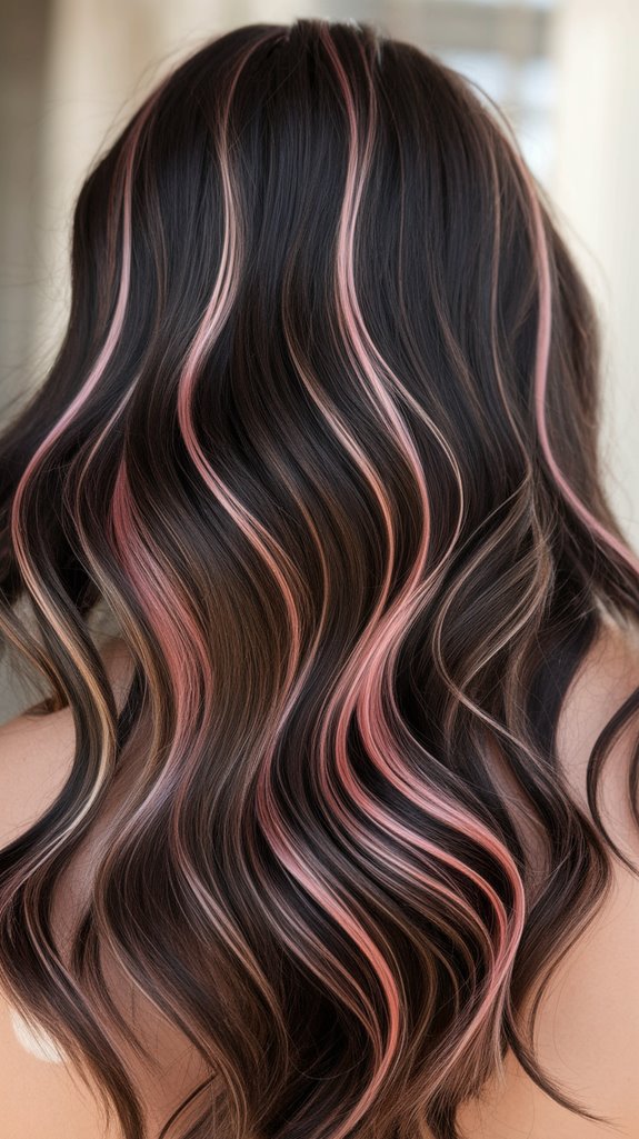 romantic rose gold highlights