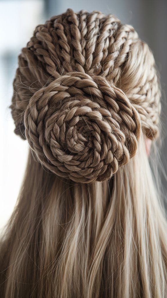 rope braid chignon elegance