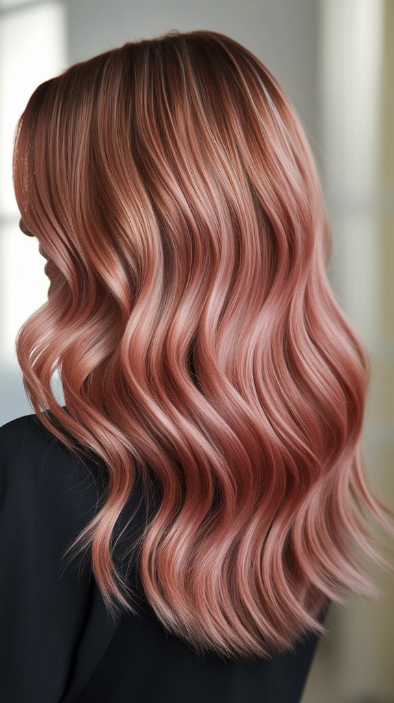 rose gold balayage glow