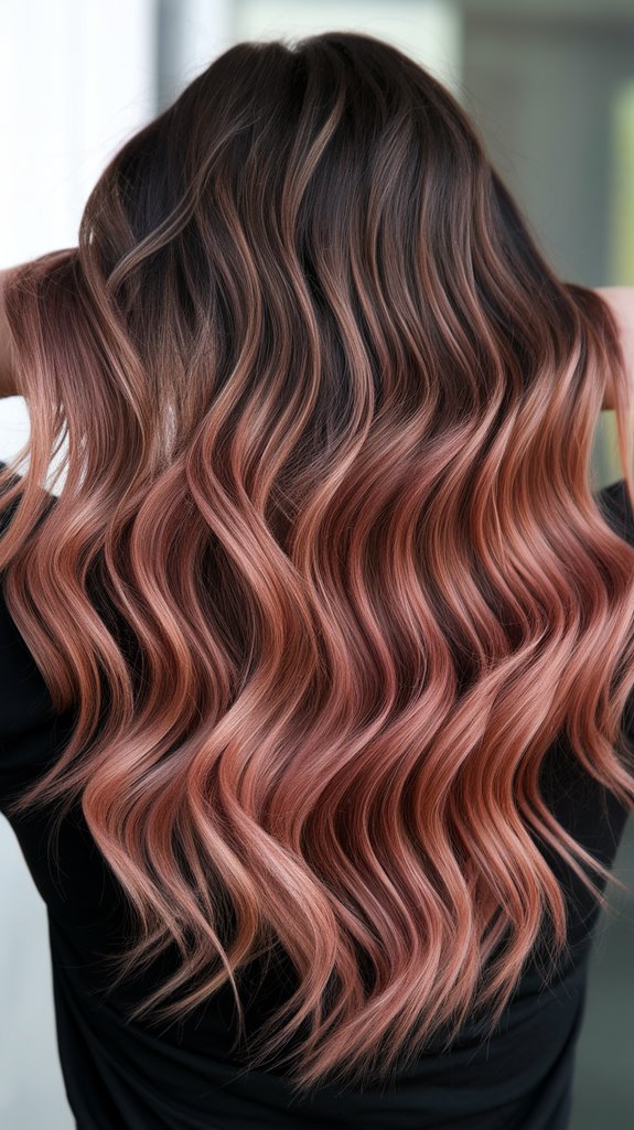 rose gold boho chic hairstyle