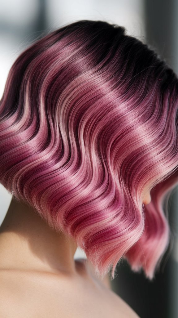 rosy pink ombre sophistication