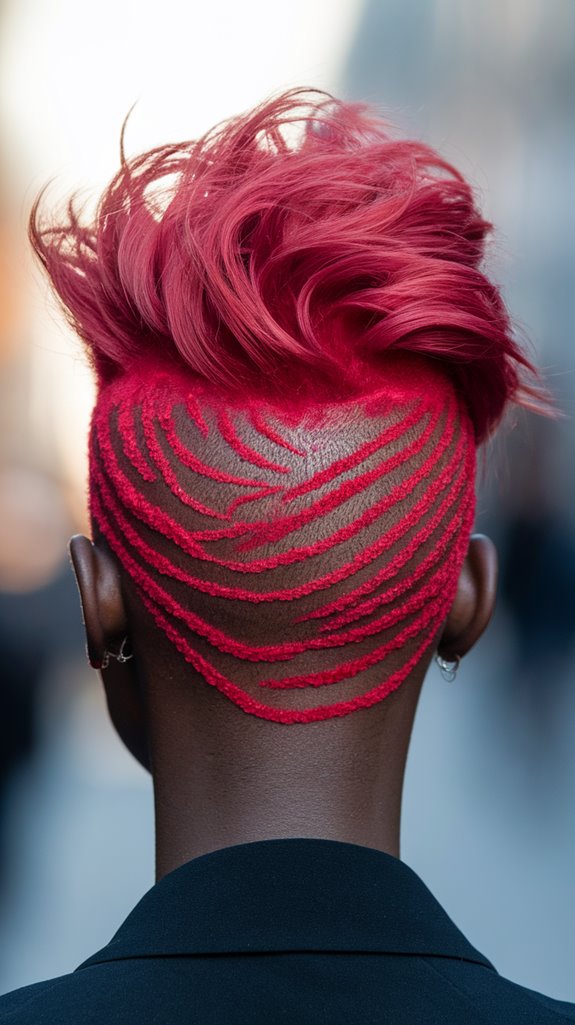 shaved design pixie cut