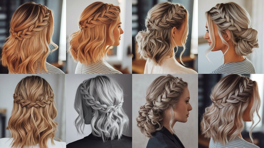 short hair half updos