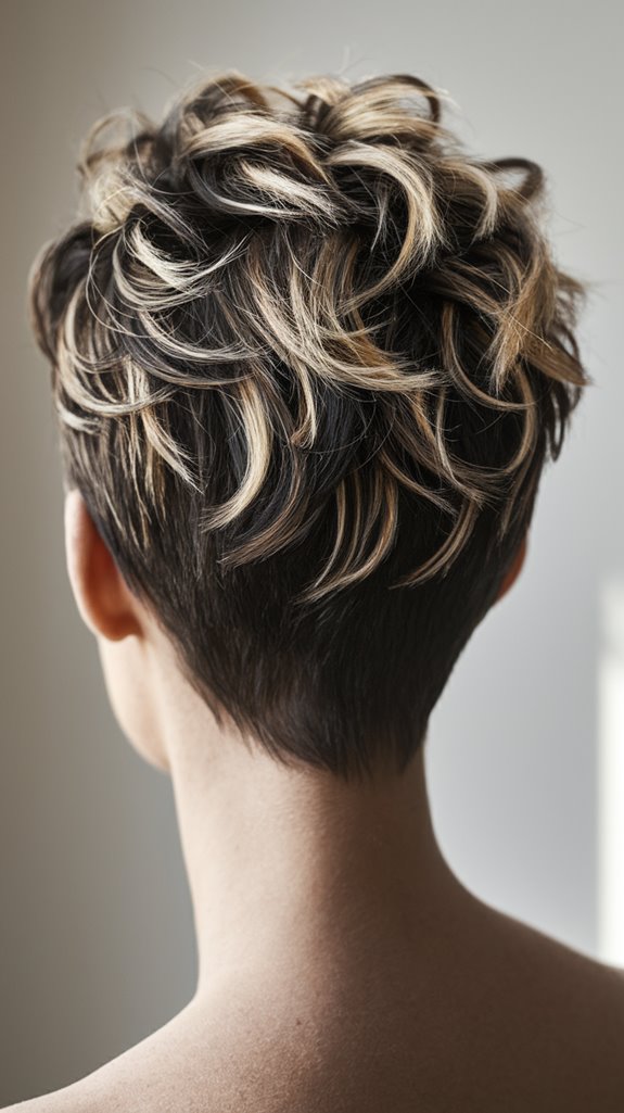 short hairstyle with highlights